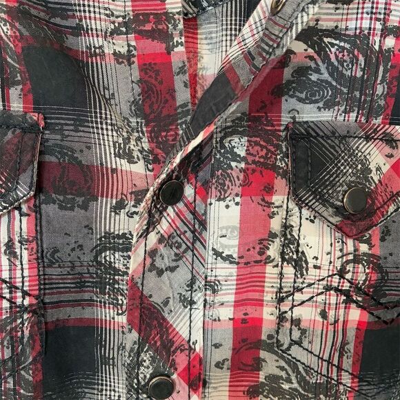 Moonshine Spirit Men's Plaid Button-Up Shirt M Long Sleeve Casual - Picture 6 of 12